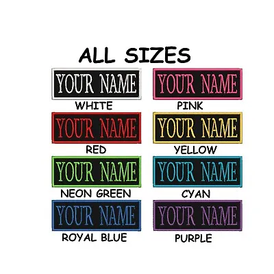 Custom Personalized Your Name Tag Patch Embroidered Iron-on Applique Uniform DIY • $5.87