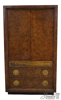 F60437EC: MASTERCRAFT BERNHARD ROHNE Mid Century Modern Walnut Bedroom Armoire • $1895