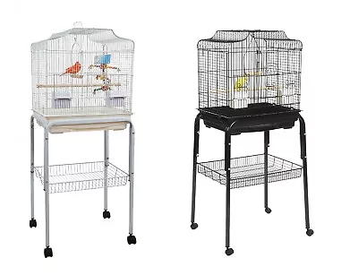 Liberta Siam Budgie Canary Finch Bird Cage With C 1 Stand Black Or White New   • £67.99