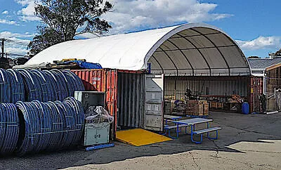 Gold Mountain 20x40 Shipping Container Fabric Canvas Shelter+9.5 Ft END WALL SET • $2895