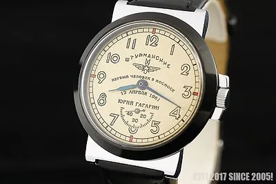 Vintage Russian OLD Stock Wrist Watch Space Style Shturmanskie Yuriy Gagarin • £114.69