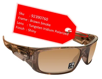 Oakley Crankshaft Brown Frame Tungsten Iridium Polarized Lens Authentic 92390760 • $68.47