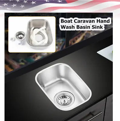 RV Caravan Camper 304 Stainless Steel Hand Wash Basin Kitchen Polishing Sink • $65