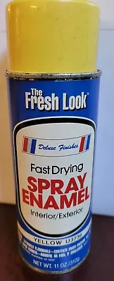 Vintage Kmart Fresh Look Yellow U3736 Spray Enamel Spray Paint Can Paper Label • $9.99