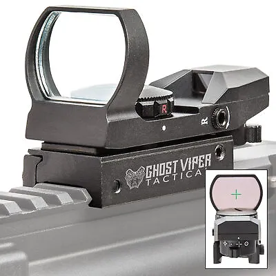Ghost Viper Tactical Eight Reticles Red Green Dot Sight Matte Black Rail Mount • $42.99