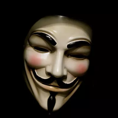 V Vendetta Guy Fawkes Face Mask Anonymous Hacker Dress Halloween Party Cosplay • £7.88