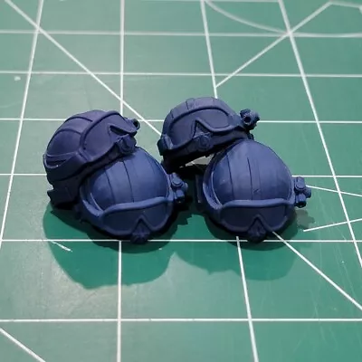 Custom 4x Blue Helmets Resin Casts 6 Inch Scale Cobra military G.i. Joe  • $8