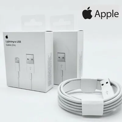 ORIGINAL GENUINE 2m USB To Lightning Cord Fast Charge For Apple IPhone 6 7 8 X  • $21.39
