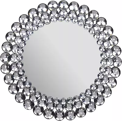 Round Jeweled Accent Mirror 17″ X 17 (18FP1410E) • $80.14