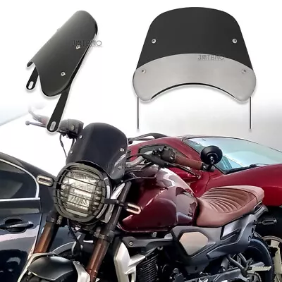 Universal Motorcycle Fairing Windshield Deflector Windscreen For 5-7'' Headlight • $26.25