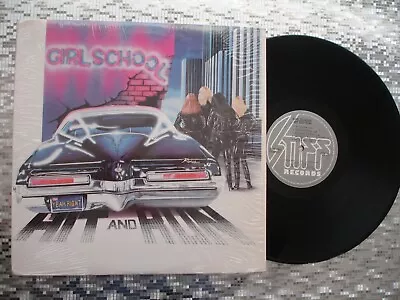 Girlschool ~ Hit And Run ~  Vintage Metal LP  Stiff Records – USE-18 • $25.99