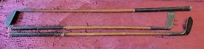 LOT OF THREE Antique Vintage A.J. Reach Hickory Wood Shaft Golf Clubs • $43.11