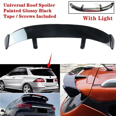 Universal Fit For Mercedes M Class ML 12-15 Rear Roof Spoiler Wing Black W/Light • $86.19