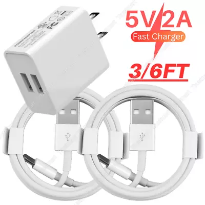 For IPhone 14 13 12 11 Pro 8 USB Fast Charger Block Dual Port Power Adapter Cube • $7.09