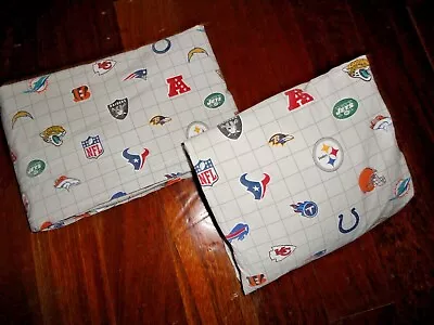 Pottery Barn Pb Teen Football Afc Nfl Gray Red Black (2pc) Full Sheet Set • $68