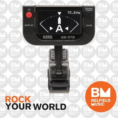 Korg AW-OTB Clip-On Tuner Bass Guitars W/ OLED Display - AWOTB - Belfield Music • $109