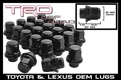 27 Toyota Lug Nuts Mag Seat 12x1.5 Black Fits Tacoma FJ Cruiser Tundra Sequoia • $38.55