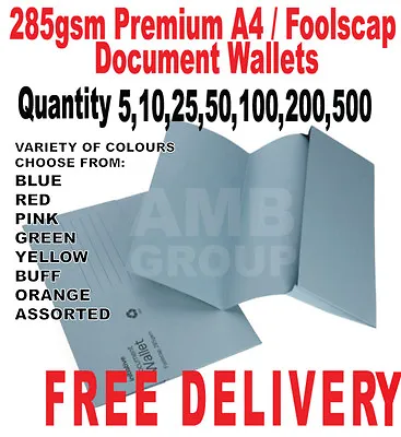 £2.98 • Buy  A4/ Foolscap Cardboard Envelope Filing Document Wallet Folders 