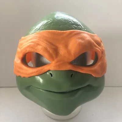 Teenage Mutant Ninja Turtle Michelangelo Mask Hard Plastic Costume Halloween Kid • $13.02
