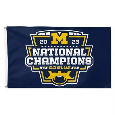 Michigan Wolverines 2023 National Football Champions 3'x5' Deluxe Flag Wincraft • $37