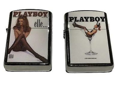 2 PCs Windproof Lighter Set Playboy Cover Designs Unique And Rare Lighter Set  • $29.95