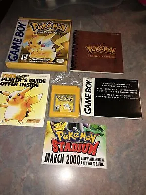 $399.99 • Buy Pokemon Yellow Version Special Pikachu Edition Gameboy Complete In Box Pre-Owned