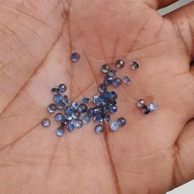 Wholesale Lot 2.25mm Round Facet Natural Blue Sapphire Loose Calibrated Gemstone • £10.40