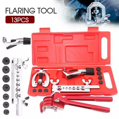 $29.99 • Buy 13Pcs Brake Air Line Double Flare Flaring Tool Kit Set + 3 In 1 Tube Pipe Bender