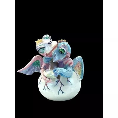 Franklin Mint Mood Dragon Comfy & Cozy Small Cuddling Dragons With Gemstone • $35