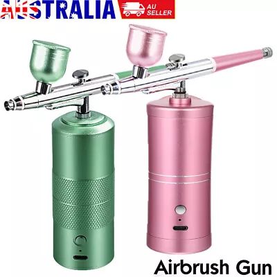 Airbrush Compressor Kit Cordless Air Brush Spray Gun Nail Art Tattoo Painting AU • $27.95