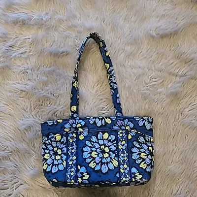 Vera Bradley Indigo Pop Blue Purple Green Floral Over The Shoulder Medium Tote • $60