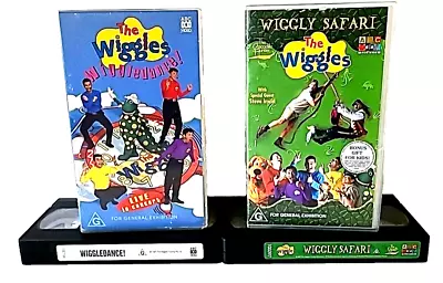 The Wiggles Wiggly Safari + WiggleDance VHS Video Cassette Tape Original Cast • $28