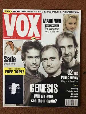 £2.50 • Buy Vox #27 Magazine December 1992  Genesis Cover