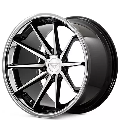 (4) 20x8.5  Ferrada Wheels FR4 Black Machined With Chrome Lip Rims (B3) • $2280