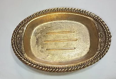 Vintage Gold/Brass Tone American Tack & Hardware Soap Dish 1968  • $11