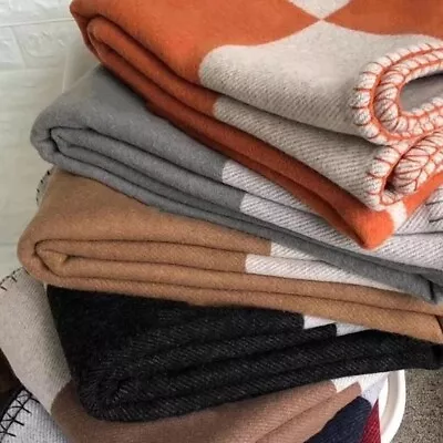 £45 • Buy H Letter Blanket Cashmere Hermes