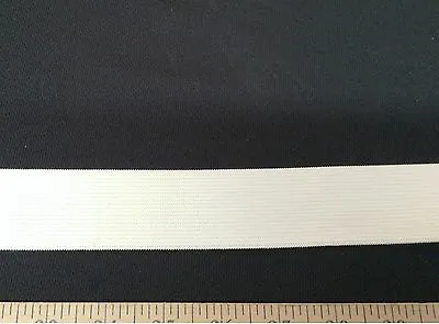 1 1/2 Inch Webbing 1.50 Poly Elastic White Tape Face Mask Strapping  • $10.99