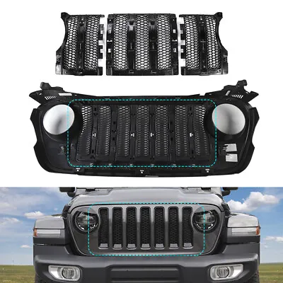 Black Interior Mesh Front Grill Grille Inserts Cover For Jeep Wrangler JL 2018+ • $47.99