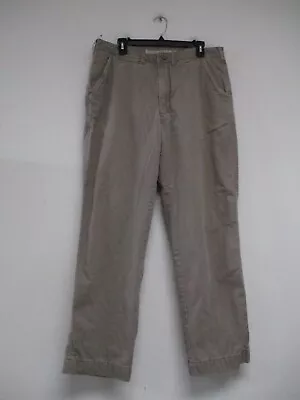 Cabela Pants Adult Size 34 Brown Fleece Lined Pockets Aged Khakis 34x32 Mens • $24.88