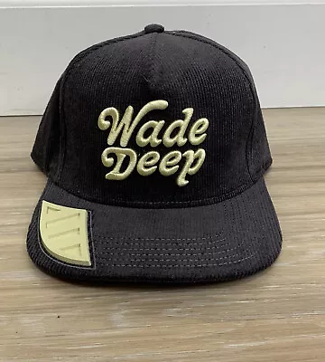 Wade Deep Fly Fishing Snapback Hat Slate Corduroy SFP Tech • $29.99