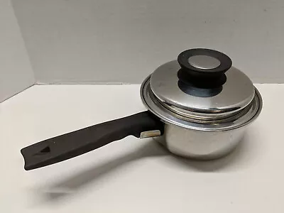 Vintage Vollrath Tri-Ply 304 Stainless Sauce Pan 1qt 6  W/ Lid • $19.95