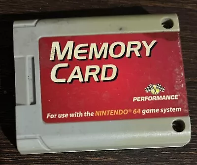 Memory Card Nintendo 64 N64 Controller Pak By Performance • $10
