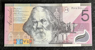 $31 • Buy Australian Federation 2001 5 Dollar Note Henry Parkes/Catherine Helen Spence 