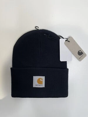 £13.99 • Buy Unisex Carhartt Watch Beanie Hat WIP Dark Navy Brand New With Tags