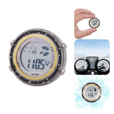 Mini Waterproof Motorcycle Digital Clock Watch Stick Motorbike Time Display • $8.18