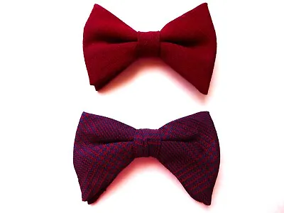Lot Of 2 Vintage Royal Butterfly Bow Tie Red Burgundy Blue Clip-on Costume • $11.69