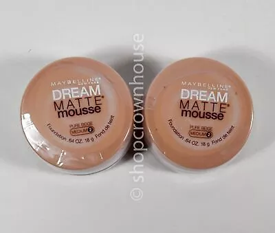 2 Maybelline Dream Matte Mousse Foundation #2 MEDIUM - PURE BEIGE • $22.99