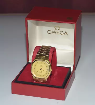 Omega De Ville 1337 CAL Watch Quartz - Gold Case Face And Band- Bought New 1983 • $695