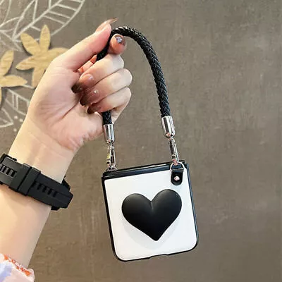 Luxury Wrist Strap Love Heart Leather Case For Motorola Moto Razr 40 +2023 2022 • $15.18