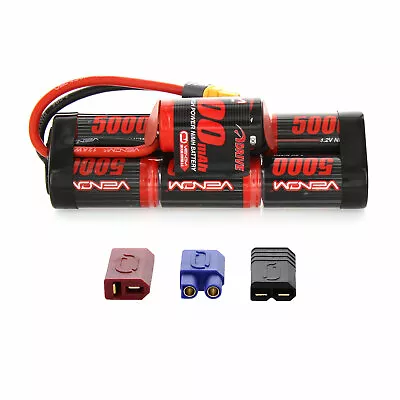 Venom NiMH Battery : Traxxas Stampede 1:10 8.4V 5000mAh 7 Cell Hump • $50.99